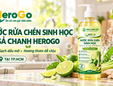 Nước Rửa Chén Sinh Học Sả Chanh HeroGo Tại TP.HCM – Hỗ Trợ Làm Sạch Dầu Mỡ, Hương Thơm Dễ Chịu
