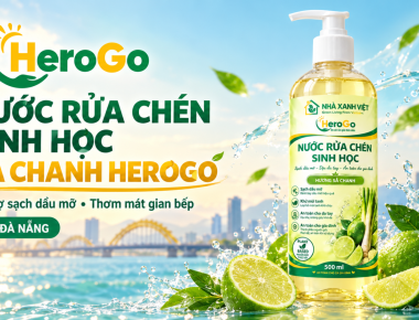 Nước Rửa Chén Sinh Học Sả Chanh HeroGo Tại Đà Nẵng – Hỗ Trợ Làm Sạch Dầu Mỡ, Thơm Mát Gian Bếp