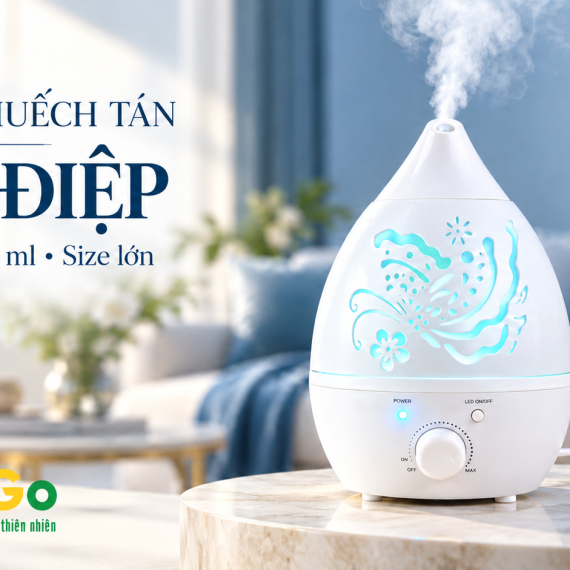 Máy Khuếch Tán Tinh Dầu Hồ Điệp 1.300 ml [Size lớn]