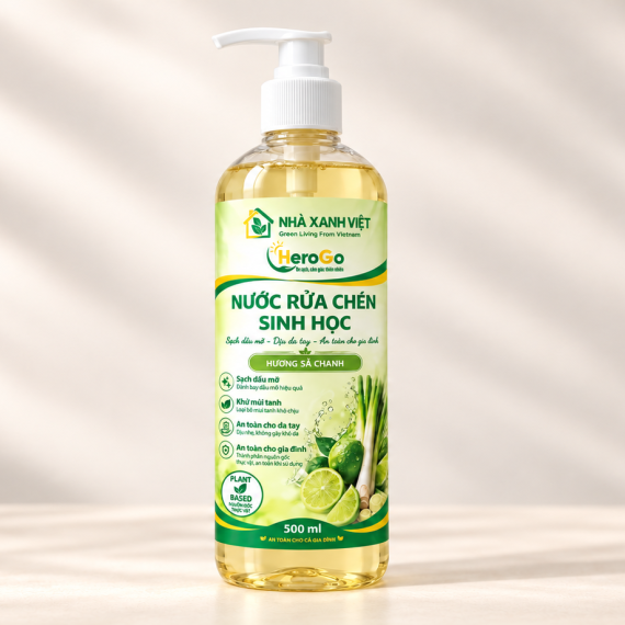 Nước Rửa Chén Sinh Học Sả Chanh HeroGo