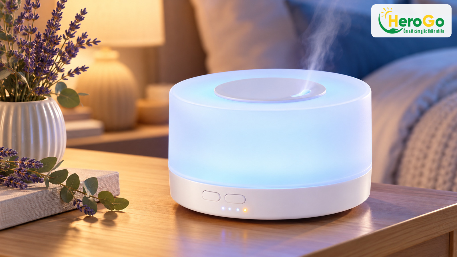 Máy Hình Trụ Plus với ánh đèn tạo điểm nhấn cho không gian nghỉ ngơi