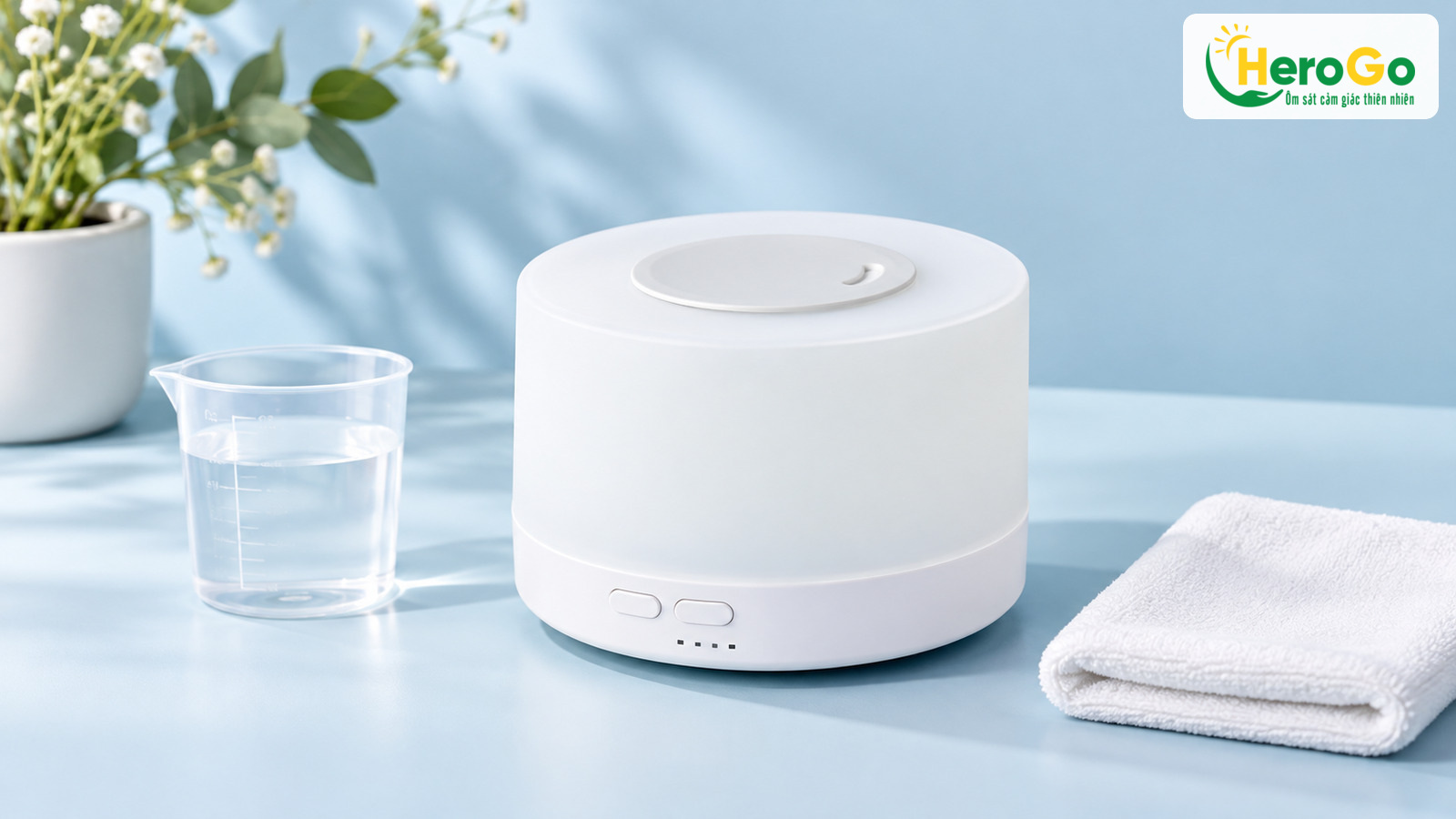 Chuẩn bị sử dụng và vệ sinh máy khuếch tán tinh dầu Hình Trụ Plus