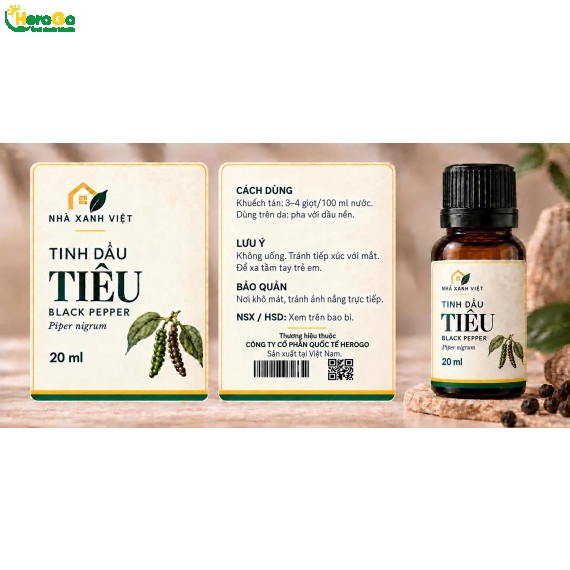 Tinh Dầu Tiêu Black Pepper Nhà Xanh Việt – Hương Gia Vị Cho Không Gian Sống