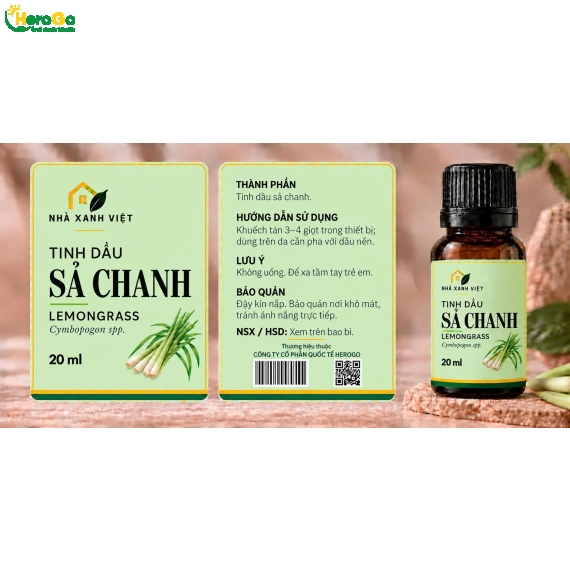 Tinh Dầu Sả Chanh Lemongrass Nhà Xanh Việt – Hương Thảo Mộc Cho Không Gian Sống